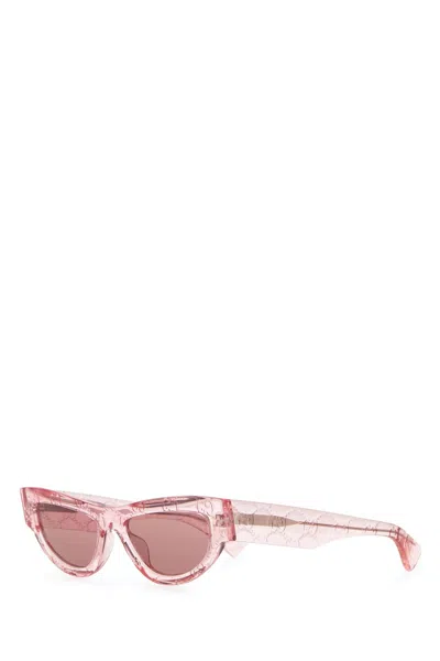 Gucci Eyewear Pink Crackle Acetate Sunglasses In Yellow