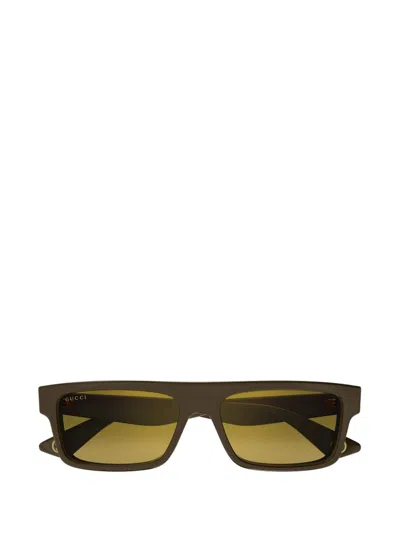 Gucci Eyewear Rectangle In Brown