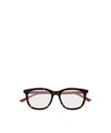Gucci Eyewear Rectangle Frame Glasses In Brown