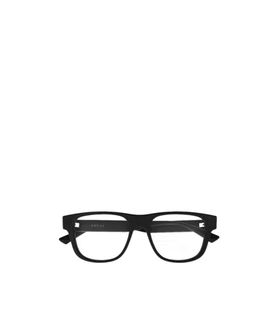 Gucci Eyewear Rectangle Frame Glasses In Pink