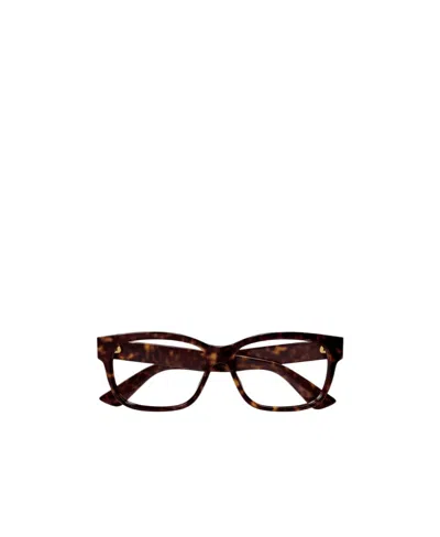 Gucci Eyewear Rectangle Frame Glasses In Black