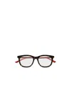 Gucci Eyewear Rectangle Frame Glasses In Brown