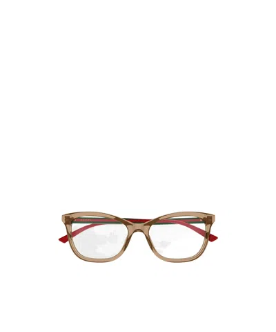 Gucci Eyewear Rectangle Frame Glasses In Gray