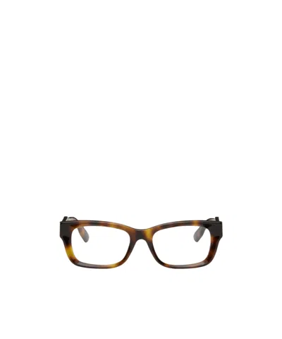 Gucci Eyewear Rectangle Frame Glasses In Brown