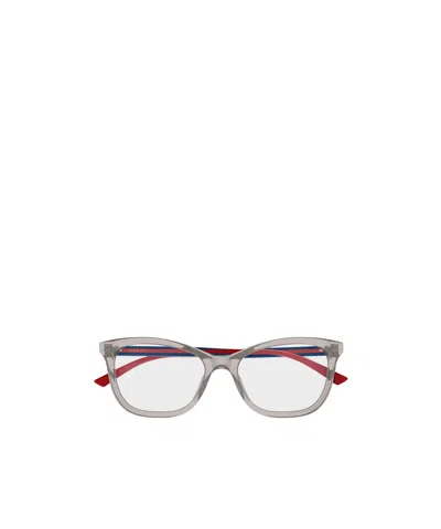 Gucci Eyewear Rectangle Frame Glasses In Gray
