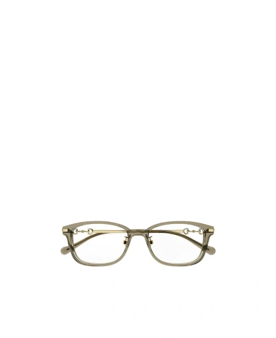 Gucci Eyewear Rectangle Frame Glasses In Nude