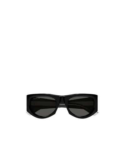 Gucci Eyewear Rectangle-frame Sunglasses In Black