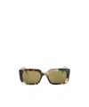 Gucci Bold Rectangular Sunglasses Marble Effect In Green