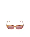 Gucci Eyewear Rectangle Frame Sunglasses In Multi
