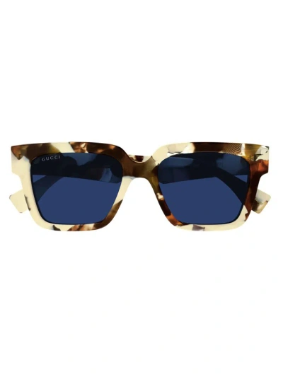 Gucci Eyewear Rectangle Frame Sunglasses In Multi