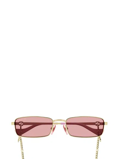 Gucci Eyewear Sunglasses In Gold