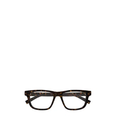 Gucci Eyewear Rectangular Frame Glasses In Black