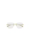 Gucci Eyewear Rectangular Frame Glasses In Yellow