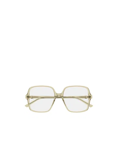Gucci Eyewear Rectangular Frame Glasses In Green