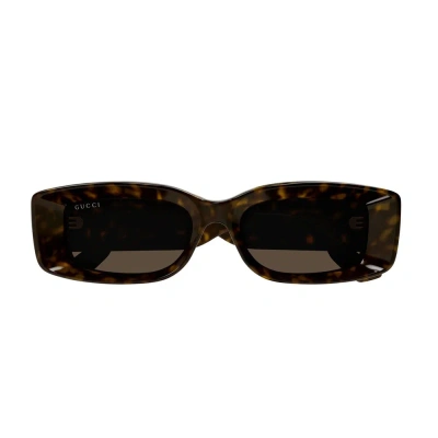 Gucci Eyewear Rectangular Frame Sunglases In Multi