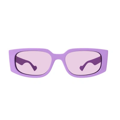 Gucci Eyewear Rectangular Frame Sunglases In Purple