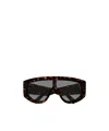 Gucci Gg Extruded 99mm Acetate Shield Sunglasses In Black