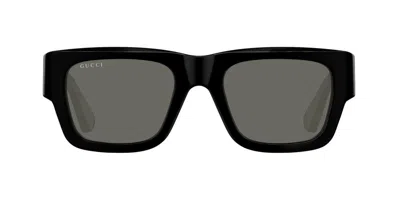 Gucci Eyewear Rectangular Frame Sunglasses In Nero