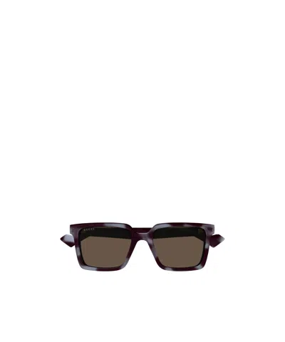 Gucci Rectangular Frame Sunglasses In Multi