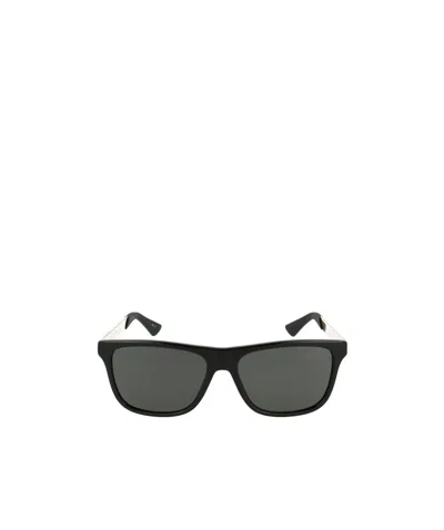 Gucci Rectangular Frame Sunglasses In Black