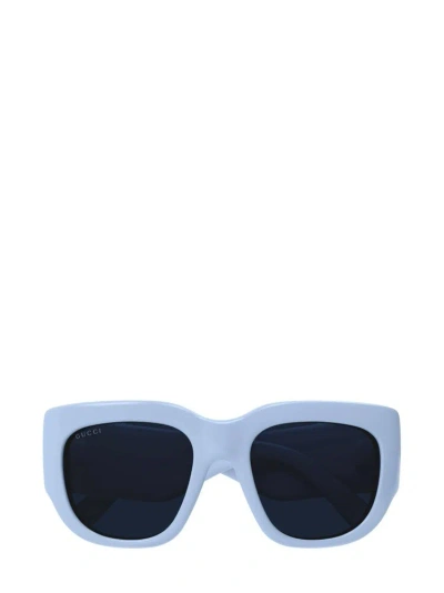 Gucci Eyewear Rectangle Frame Sunglasses In Blue
