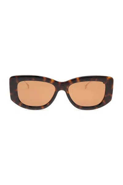 Gucci Eyewear Rectangular Frame Sunglasses In Brown
