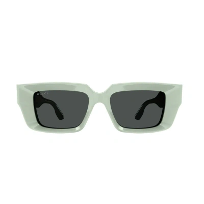 Gucci Eyewear Rectangular Frame Sunglasses In Green