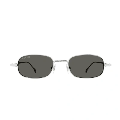 Gucci Eyewear Rectangular Frame Sunglasses In Silver
