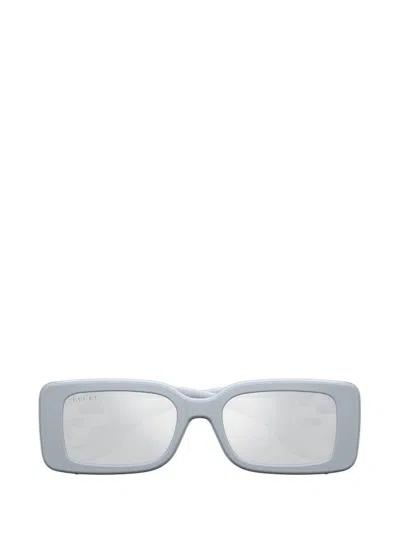 Gucci Eyewear Rectangular Frame Sunglasses In Silver