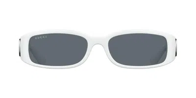 Gucci Eyewear Rectangular Frame Sunglasses In White