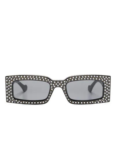 Gucci Eyewear Rectangular Sunglasses In Black