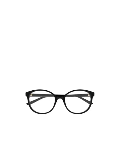 Gucci Eyewear Round Frame Glasses In Black