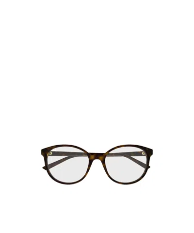 Gucci Eyewear Round Frame Glasses In Black