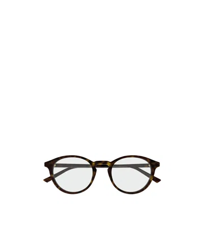 Gucci Eyewear Round Frame Glasses In Black