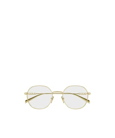 Gucci Geometric Frame Plain Mirror In Gold