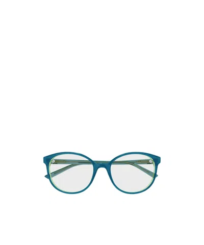 Gucci Eyewear Round Frame Glasses In Green