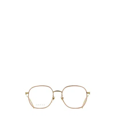 Gucci Eyewear Round-frame Glasses In Nude