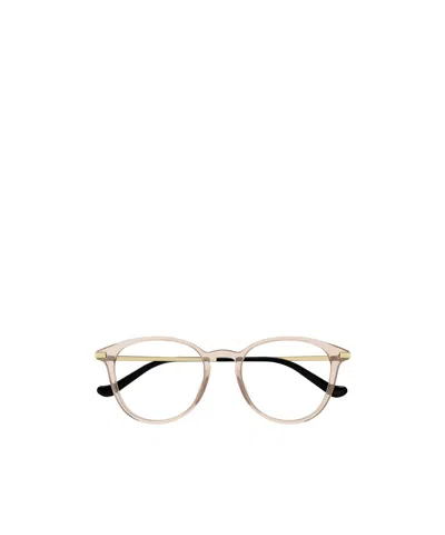 Gucci Eyewear Round Frame Glasses In Nude