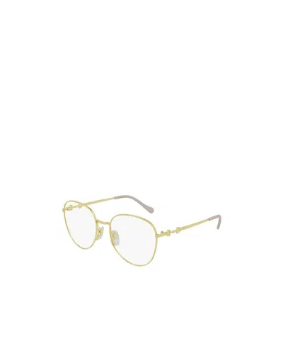 Gucci Eyewear Round Frame Glasses In White