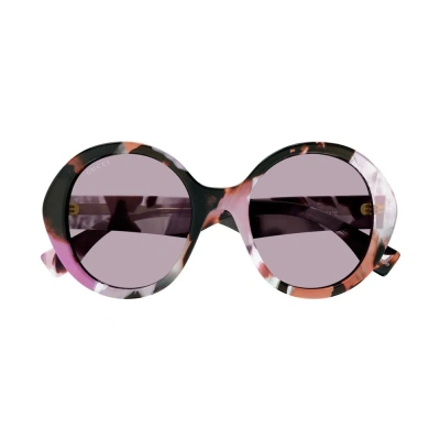 Gucci Eyewear Round Frame Sunglasses In Multi