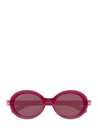 Gucci Round-frame Sunglasses In Red