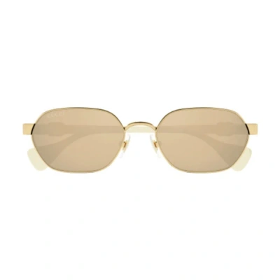 Gucci Eyewear Round Frame Sunglasses In White