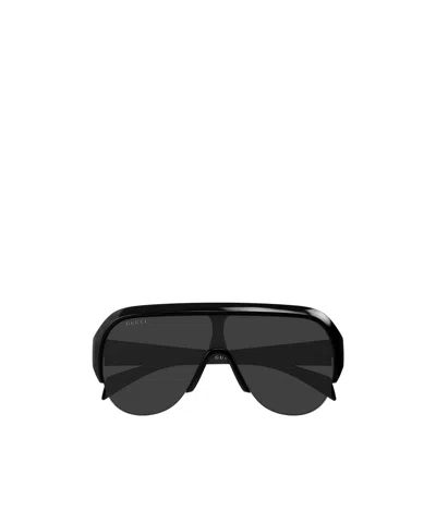 Gucci Eyewear Shield Frame Sunglasses In Purple
