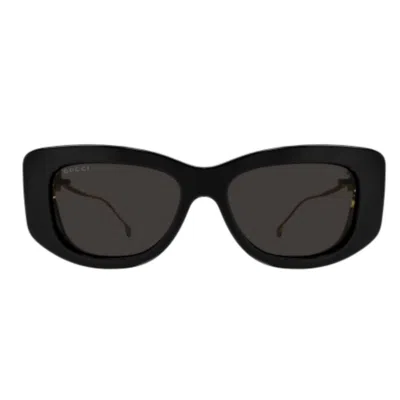 Gucci Eyewear Specialized Fit Rectangular Frame Sunglasses In Black