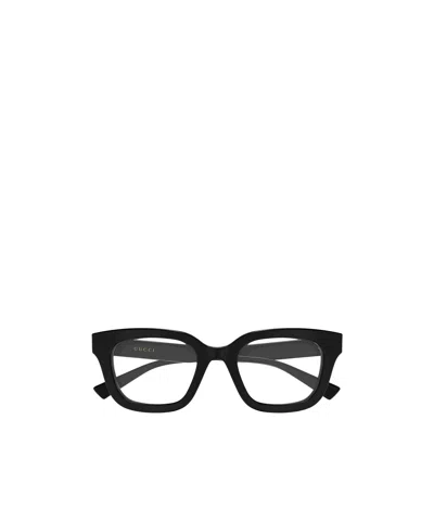 Gucci Eyewear Sqaure Frame Glasses In Black