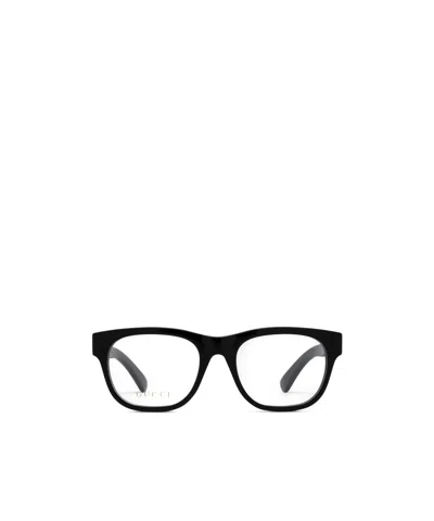 Gucci Logo-lettering Glasses In Black