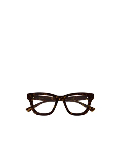 Gucci Eyewear Square Frame Glasses In Brown