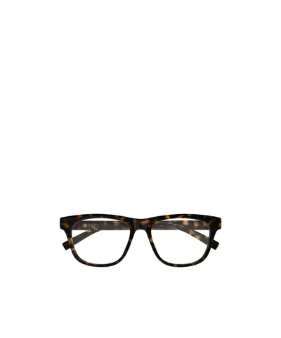 Gucci Eyewear Square Frame Glasses In Black