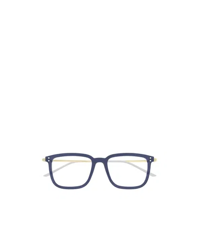 Gucci Eyewear Square Frame Glasses In Blue