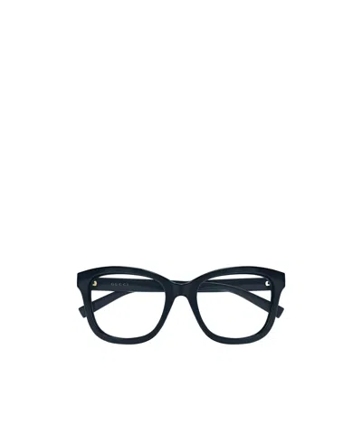 Gucci Eyewear Square Frame Glasses In Blue